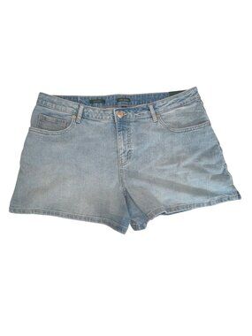 Wild Fable Denim High-Rise Midi Shorts Womens 16 Light Blue Stretch Cotton Blend